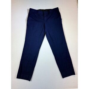 J. Lindeberg Paulie Men's Wool Dress Pants Navy Blue Flat Front Suit Trousers 30